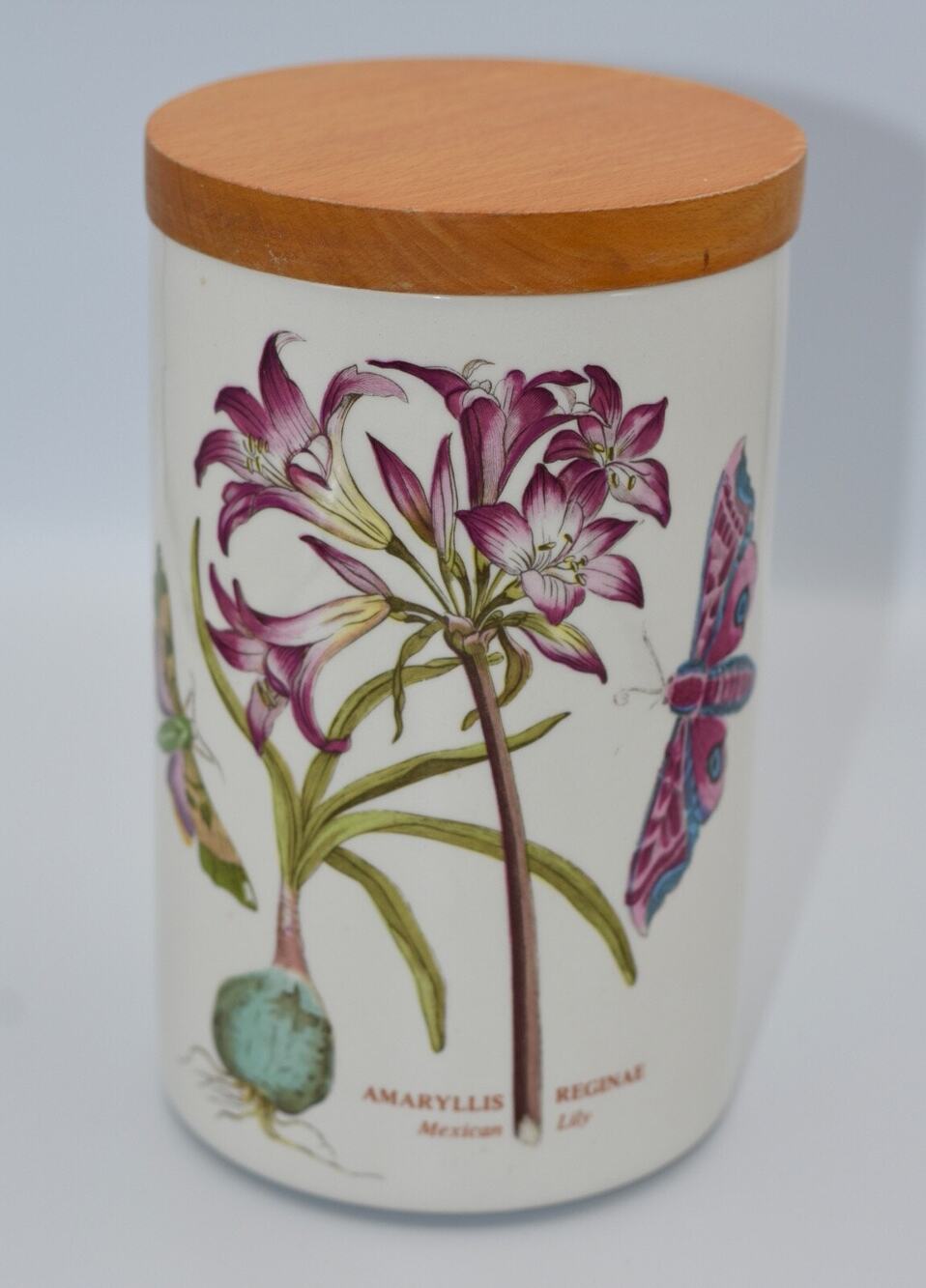 PORTMEIRION Amaryllis Reginae 8" Storage Jar & Lid Canister Botanic Garden